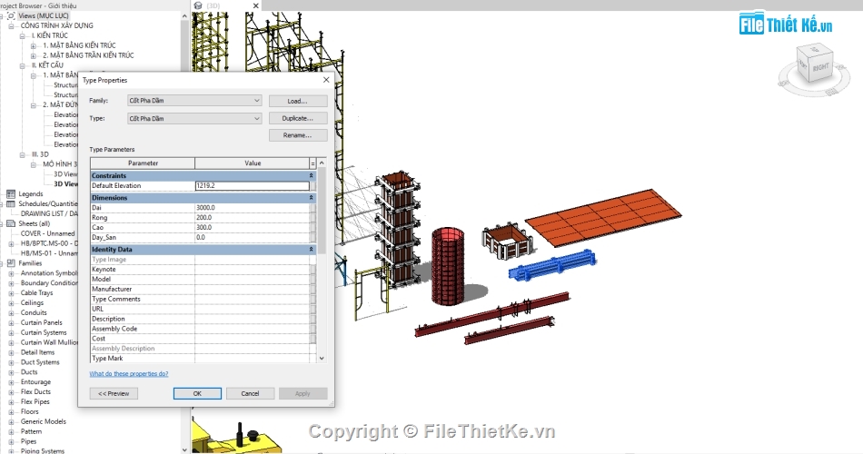 Family revit biện pháp thi công,family thi cong,tổng hợp biện pháp thi công,biện pháp thi công nhà,revit biện pháp thi công